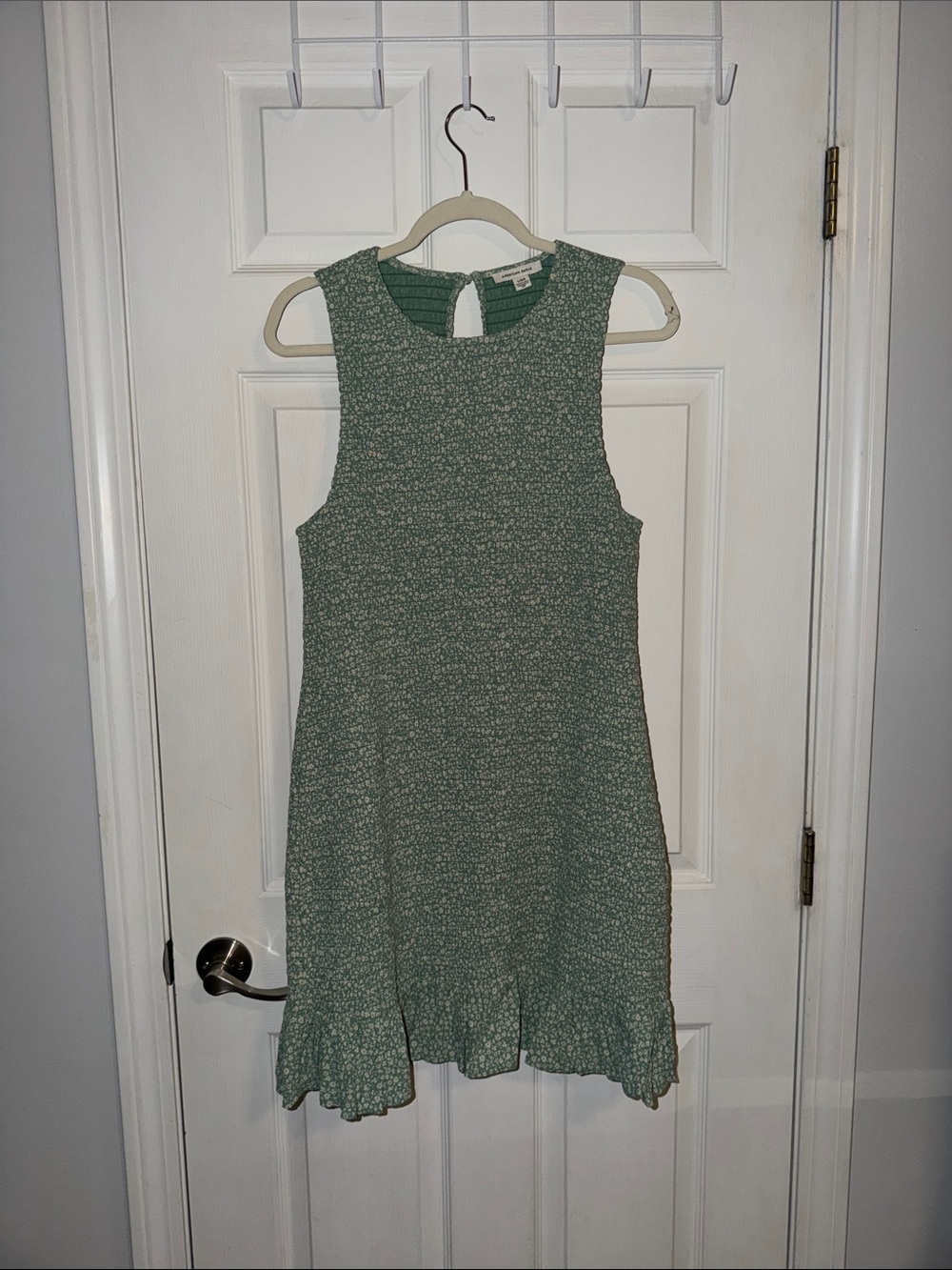 American Eagle Outfitters Sage Green Sleeveless Floral Dress